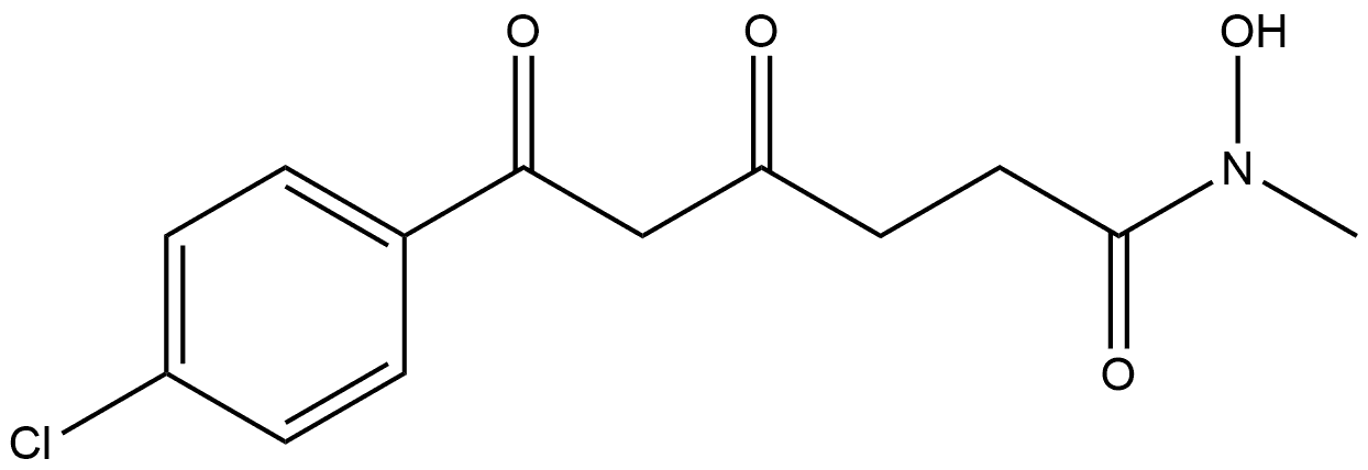 Benzenehexanamide, 4-chloro-N-hydroxy-N-methyl-γ,ε-dioxo- Structure