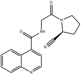 4-Quinolinecarboxamide, N-[2-[(2S)-2-cyano-1-pyrrolidinyl]-2-oxoethyl]- Structure