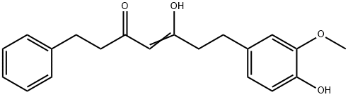 5-Hydroxy-7-(4-hydroxy-3-methoxyphenyl)-1-phenylhept-4-en-3-one 구조식 이미지