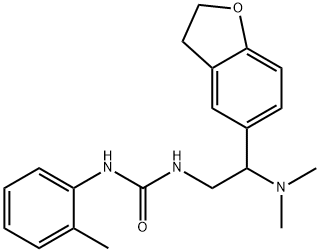 Urea, N-[2-(2,3-dihydro-5-benzofuranyl)-2-(dimethylamino)ethyl]-N'-(2-methylphenyl)- Structure