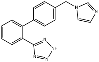 2H-Tetrazole, 5-[4'-(1H-imidazol-1-ylmethyl)[1,1'-biphenyl]-2-yl]- Structure