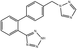 2H-Tetrazole, 5-[4'-(1H-1,2,4-triazol-1-ylmethyl)[1,1'-biphenyl]-2-yl]- Structure