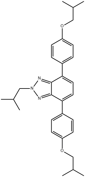 2H-Benzotriazole, 4,7-bis[4-(2-methylpropoxy)phenyl]-2-(2-methylpropyl)- 구조식 이미지
