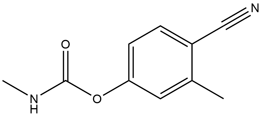 Benzonitrile, 2-methyl-4-[[(methylamino)carbonyl]oxy]- Structure