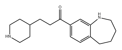 1-Propanone, 3-(4-piperidinyl)-1-(2,3,4,5-tetrahydro-1H-1-benzazepin-8-yl)- Structure