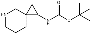 Carbamic acid, N-5-azaspiro[2.5]oct-1-yl-, 1,1-dimethylethyl ester Structure