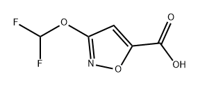 5-Isoxazolecarboxylic acid, 3-(difluoromethoxy)- 구조식 이미지