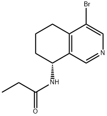 Propanamide, N-[(8R)-4-bromo-5,6,7,8-tetrahydro-8-isoquinolinyl]- Structure