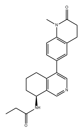 Propanamide, N-[(8S)-5,6,7,8-tetrahydro-4-(1,2,3,4-tetrahydro-1-methyl-2-oxo-6-quinolinyl)-8-isoquinolinyl]- Structure