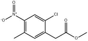 Benzeneacetic acid, 2-chloro-5-methyl-4-nitro-, methyl ester 구조식 이미지