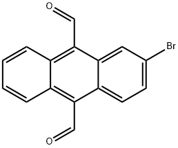 9,10-Anthracenedicarboxaldehyde, 2-bromo- Structure