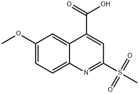 6-Methoxy-2-(methylsulfonyl)quinoline-4-carboxylic acid 구조식 이미지