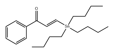 2-Propen-1-one, 1-phenyl-3-(tributylstannyl)-, (2E)- 구조식 이미지