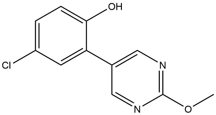 4-Chloro-2-(2-methoxy-5-pyrimidinyl)phenol Structure