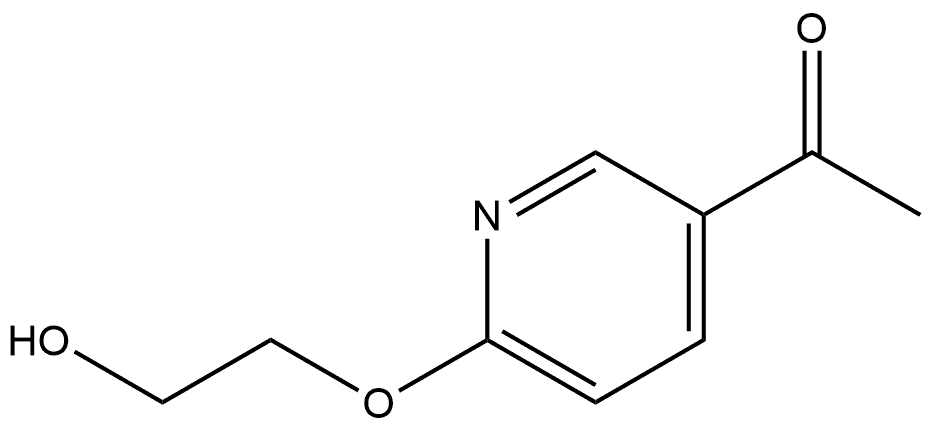 1-[6-(2-Hydroxyethoxy)-3-pyridinyl]ethanone Structure