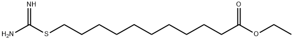 Undecanoic acid, 11-[(aminoiminomethyl)thio]-, ethyl ester Structure