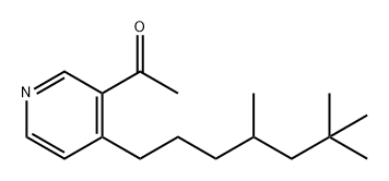 Ethanone, 1-[4-(4,6,6-trimethylheptyl)-3-pyridinyl]- Structure