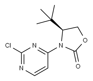 (S)-4-(tert-butyl)-3-(2-chloropyrimidin-4-yl)oxazolidin-2-one Structure
