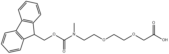 3,6,11-Trioxa-9-azadodecanoic acid, 12-(9H-fluoren-9-yl)-9-methyl-10-oxo- Structure