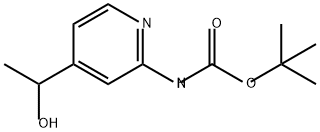 Carbamic acid, N-[4-(1-hydroxyethyl)-2-pyridinyl]-, 1,1-dimethylethyl ester Structure