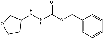 Hydrazinecarboxylic acid, 2-(tetrahydro-3-furanyl)-, phenylmethyl ester Structure