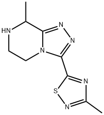 5,6,7,8-Tetrahydro-8-methyl-3-(3-methyl-1,2,4-thiadiazol-5-yl)-1,2,4-triazolo[4,3-a]pyrazine Structure
