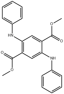 1,4-Benzenedicarboxylic acid, 2,5-bis(phenylamino)-, 1,4-dimethyl ester 구조식 이미지