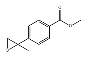 Benzoic acid, 4-(2-methyl-2-oxiranyl)-, methyl ester Structure