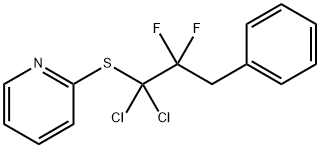 Pyridine, 2-[(1,1-dichloro-2,2-difluoro-3-phenylpropyl)thio]- 구조식 이미지