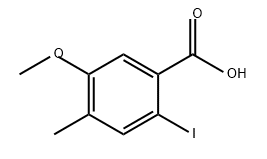 Benzoic acid, 2-iodo-5-methoxy-4-methyl- Structure