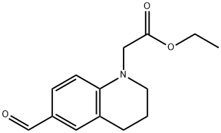 1(2H)-Quinolineacetic acid, 6-formyl-3,4-dihydro-, ethyl ester Structure