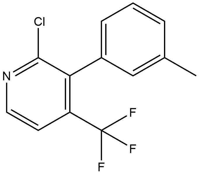 2-Chloro-3-(3-methylphenyl)-4-(trifluoromethyl)pyridine Structure