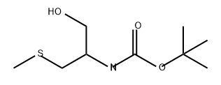 Carbamic acid, N-[1-(hydroxymethyl)-2-(methylthio)ethyl]-, 1,1-dimethylethyl ester Structure