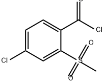 Benzoyl chloride, 4-chloro-2-(methylsulfonyl)- Structure