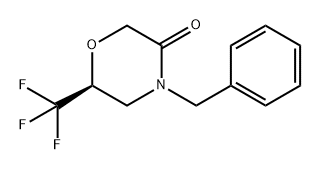 3-Morpholinone, 4-(phenylmethyl)-6-(trifluoromethyl)-, (6S)- Structure