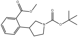 1-Pyrrolidinecarboxylic acid, 3-[2-(methoxycarbonyl)phenyl]-, 1,1-dimethylethyl ester Structure