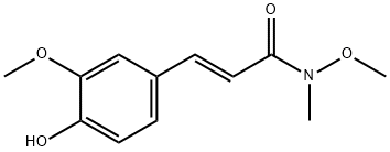 2-Propenamide, 3-(4-hydroxy-3-methoxyphenyl)-N-methoxy-N-methyl-, (2E)- Structure