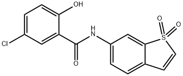 Benzamide, 5-chloro-N-(1,1-dioxidobenzo[b]thien-6-yl)-2-hydroxy- 구조식 이미지