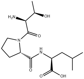 (S)-2-((S)-1-((2S,3R)-2-Amino-3-hydroxybutanoyl)pyrrolidine-2-carboxamido)-4-methylpentanoic acid 구조식 이미지