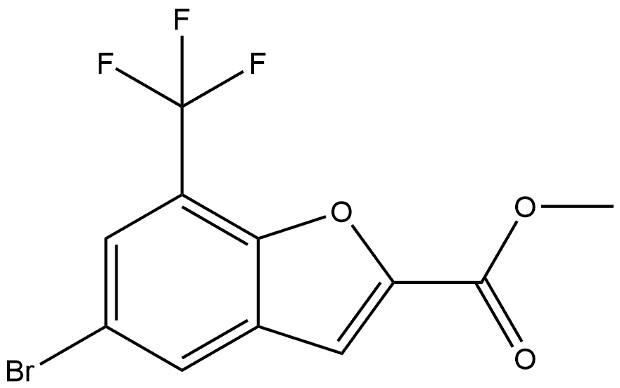 Methyl 5-bromo-7-(trifluoromethyl)-2-benzofurancarboxylate Structure