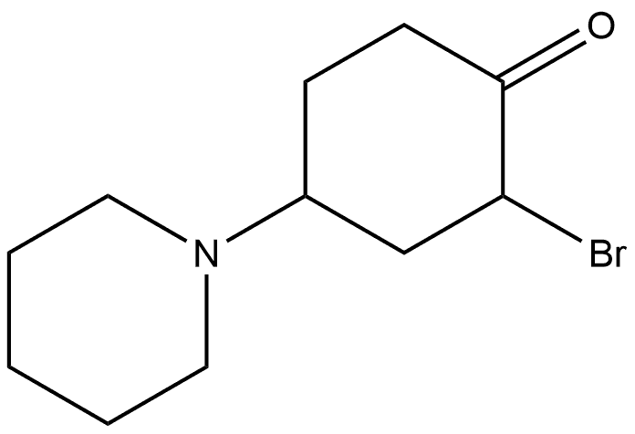 2-bromo-4-(piperidin-1-yl)cyclohexan-1-one 구조식 이미지