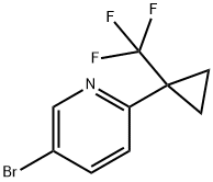 Pyridine, 5-bromo-2-[1-(trifluoromethyl)cyclopropyl]- 구조식 이미지