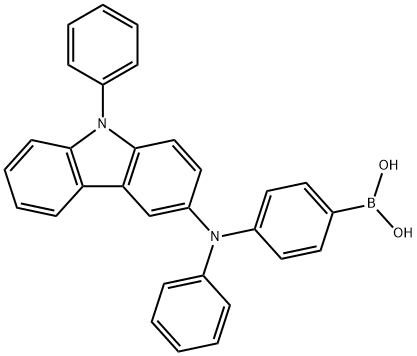 Boronic acid, B-[4-[phenyl(9-phenyl-9H-carbazol-3-yl)amino]phenyl]- Structure