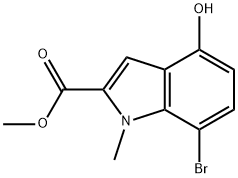 1H-Indole-2-carboxylic acid, 7-bromo-4-hydroxy-1-methyl-, methyl ester Structure