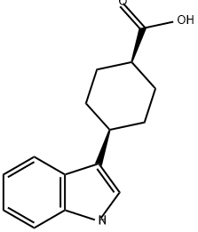 Cyclohexanecarboxylic acid, 4-(1H-indol-3-yl)-, cis- Structure