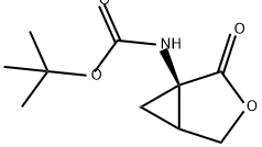 Carbamic acid, (2-oxo-3-oxabicyclo[3.1.0]hex-1-yl)-, 1,1-dimethylethyl ester, (1R)- (9CI) Structure