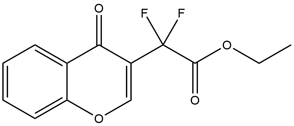 Ethyl 2,2-difluoro-2-(4-oxochromen-3-yl)acetate Structure