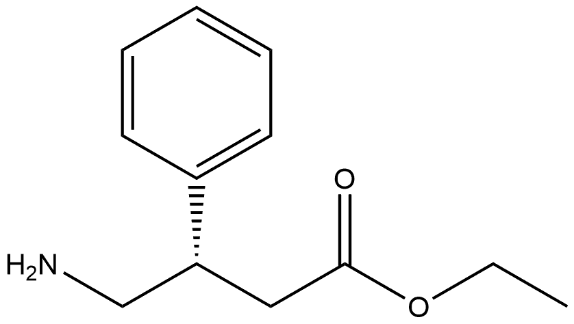 Benzenepropanoic acid, β-(aminomethyl)-, ethyl ester, (βS)- 구조식 이미지