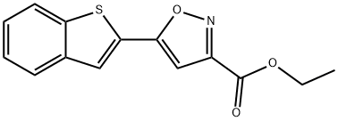 3-Isoxazolecarboxylic acid, 5-benzo[b]thien-2-yl-, ethyl ester Structure