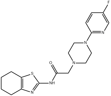 1-Piperazineacetamide, 4-(5-fluoro-2-pyridinyl)-N-(4,5,6,7-tetrahydro-2-benzothiazolyl)- Structure